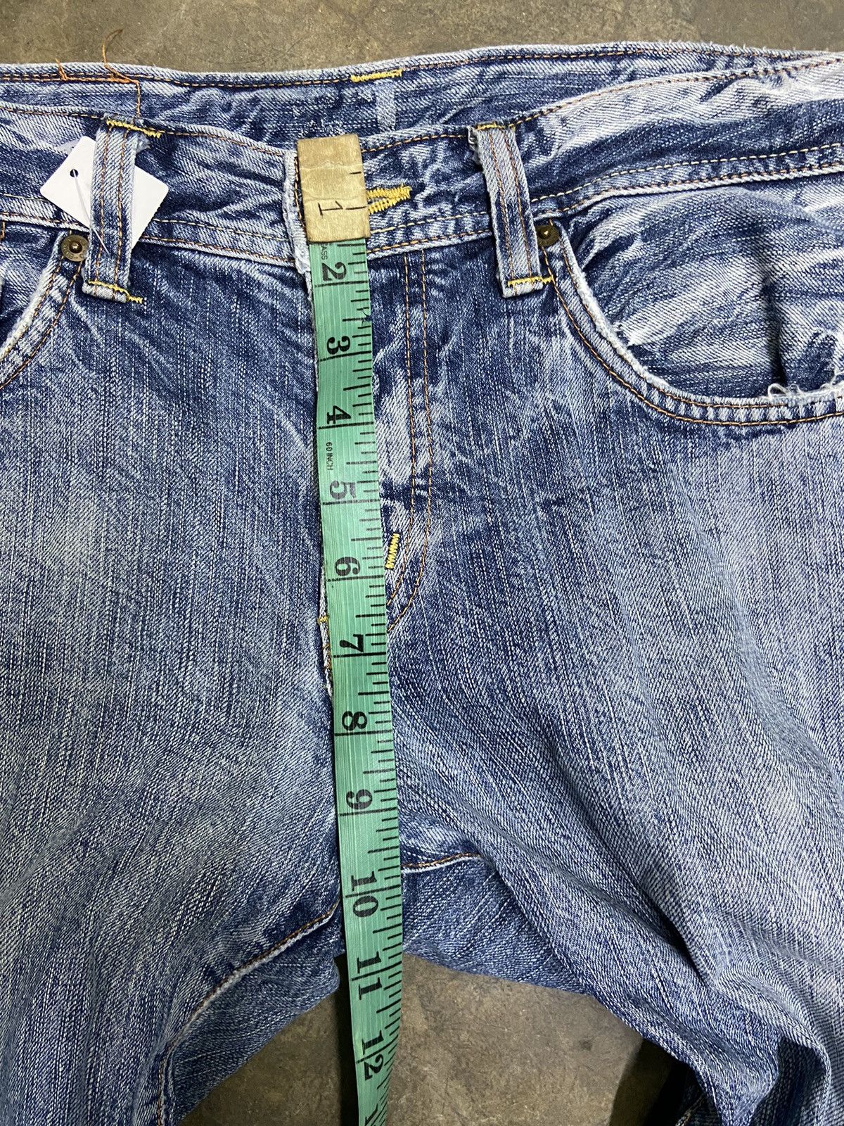 If Six Was Nine Vintage Edwin Jeans Distressed flare jeans faded denim Size US 34 / EU 50 - 13 Thumbnail