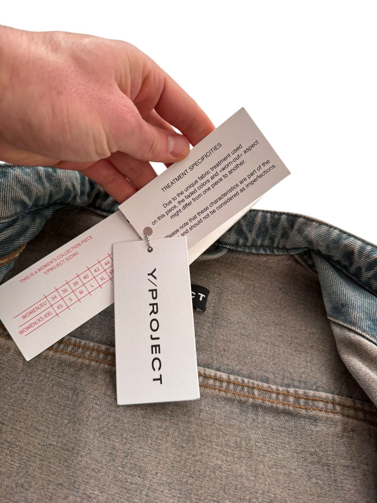 Y/Project Hook and Eye Denim Jacket Size L / US 10 / IT 46 - 11 Thumbnail