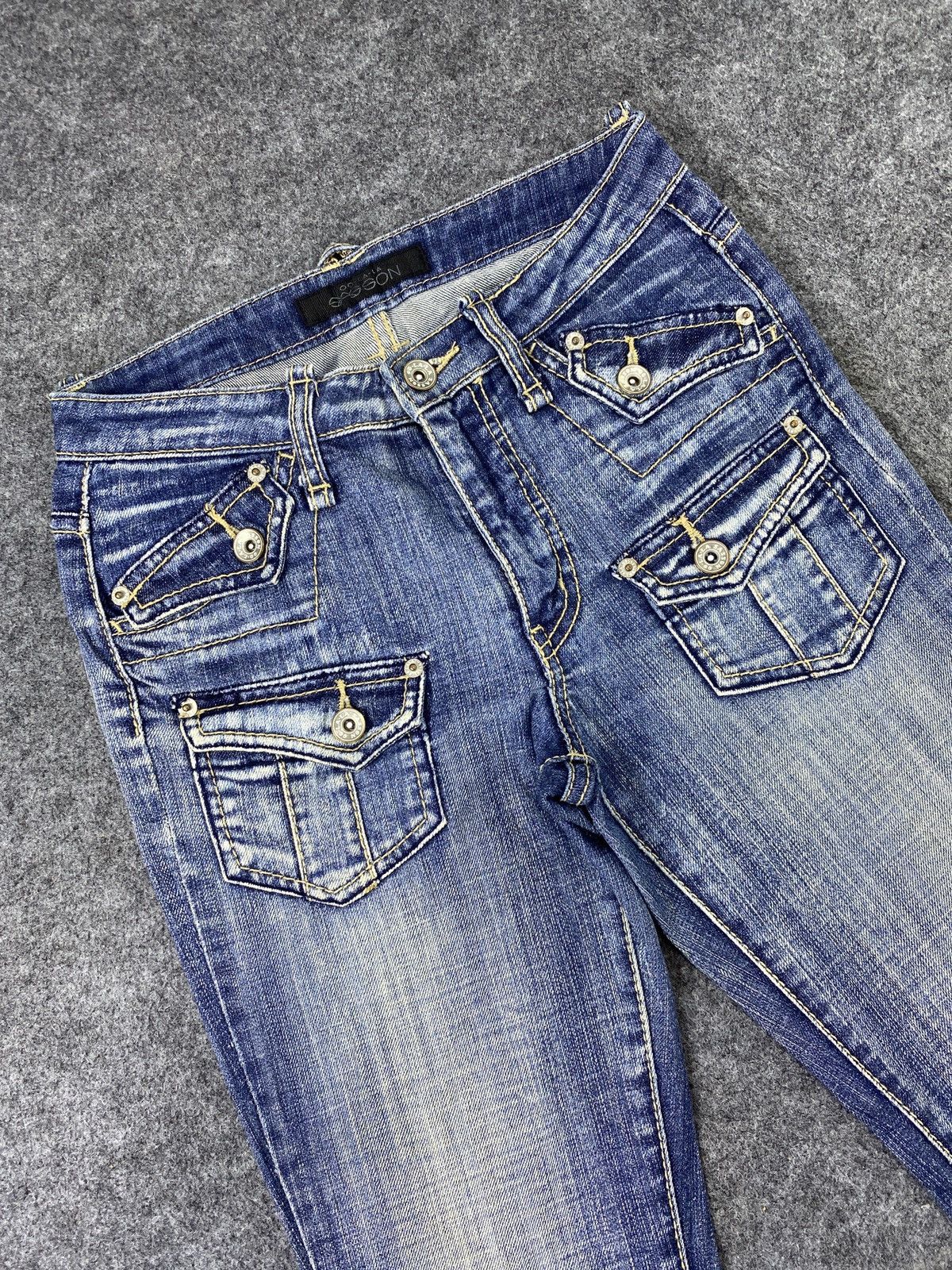 Japanese Brand × Jean OO La - La Sasson Blue Wash Flare Jeans - J998 Size 27" / US 4 / IT 40 - 3 Thumbnail