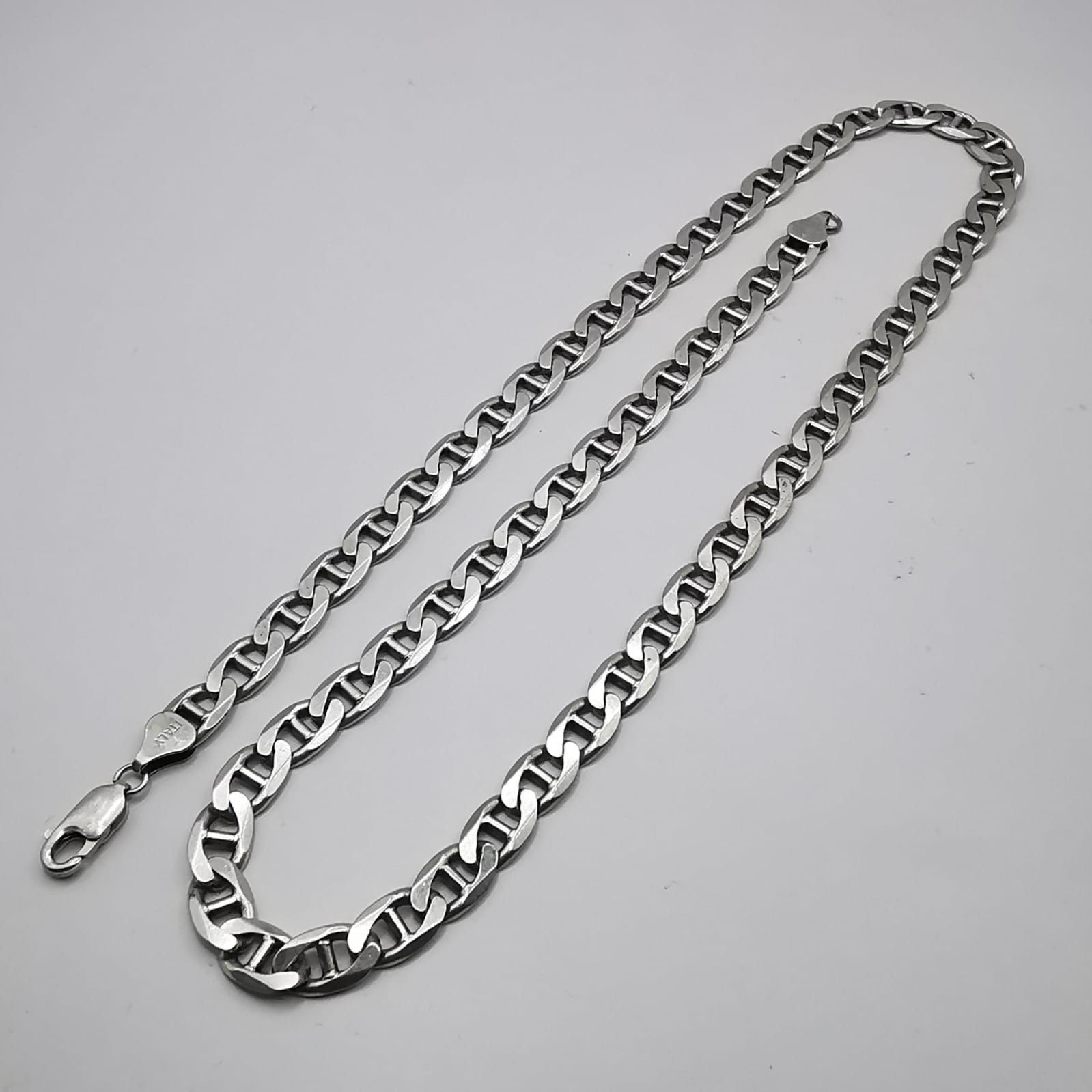 Sterling Silver Vintage Jewelry Chain, 925 Sterling Silver, Signed 43,12g Size ONE SIZE - 1 Thumbnail