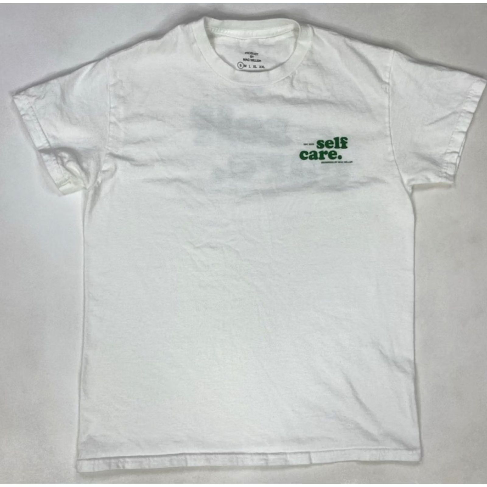 Vintage VINTAGE Mac Miller Self Care Swimming Graphic T-shirt Women Small White Music Size S / US 4 / IT 40 - 4 Thumbnail