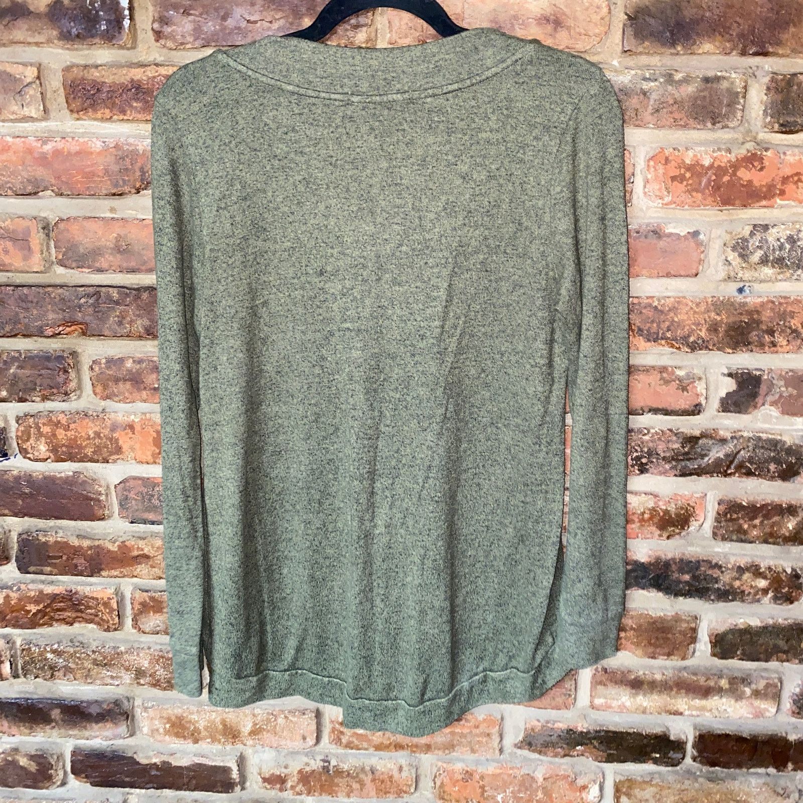 Other Harlowe & Graham Olive Green V-Neck Knit Sweater PM Size M / US 6-8 / IT 42-44 - 6 Thumbnail