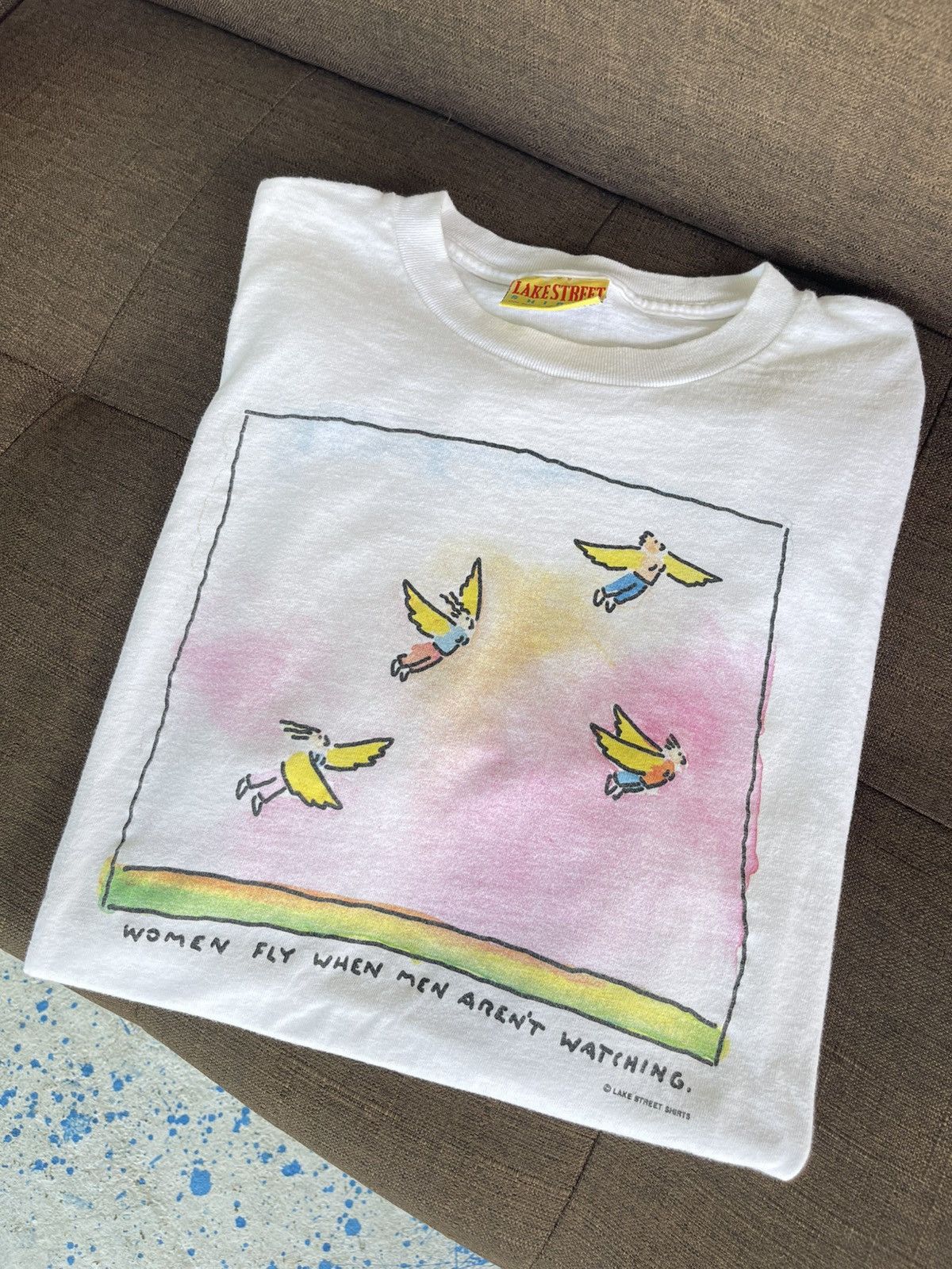 Other Vintage 90s Lake Street Shirts "Women Fly" Graphic T-Shirt L Size US XL / EU 56 / 4 - 1 Thumbnail