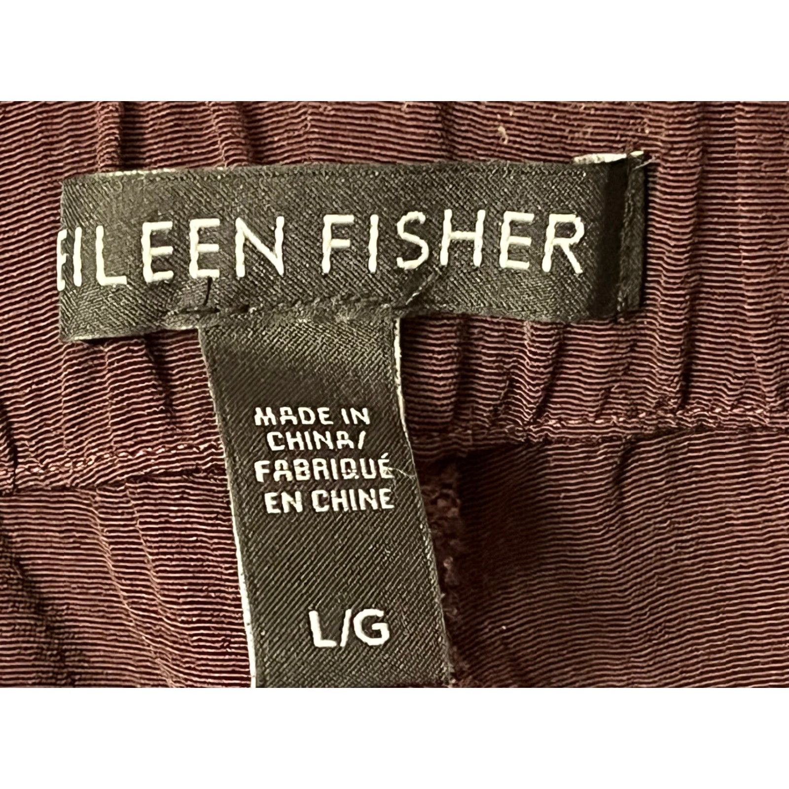 Eileen Fisher Eileen Fisher Tencel Elastic Waist Paperbag Pants Women's Large Dark Purple Size 36" / US 14 / IT 50 - 4 Thumbnail