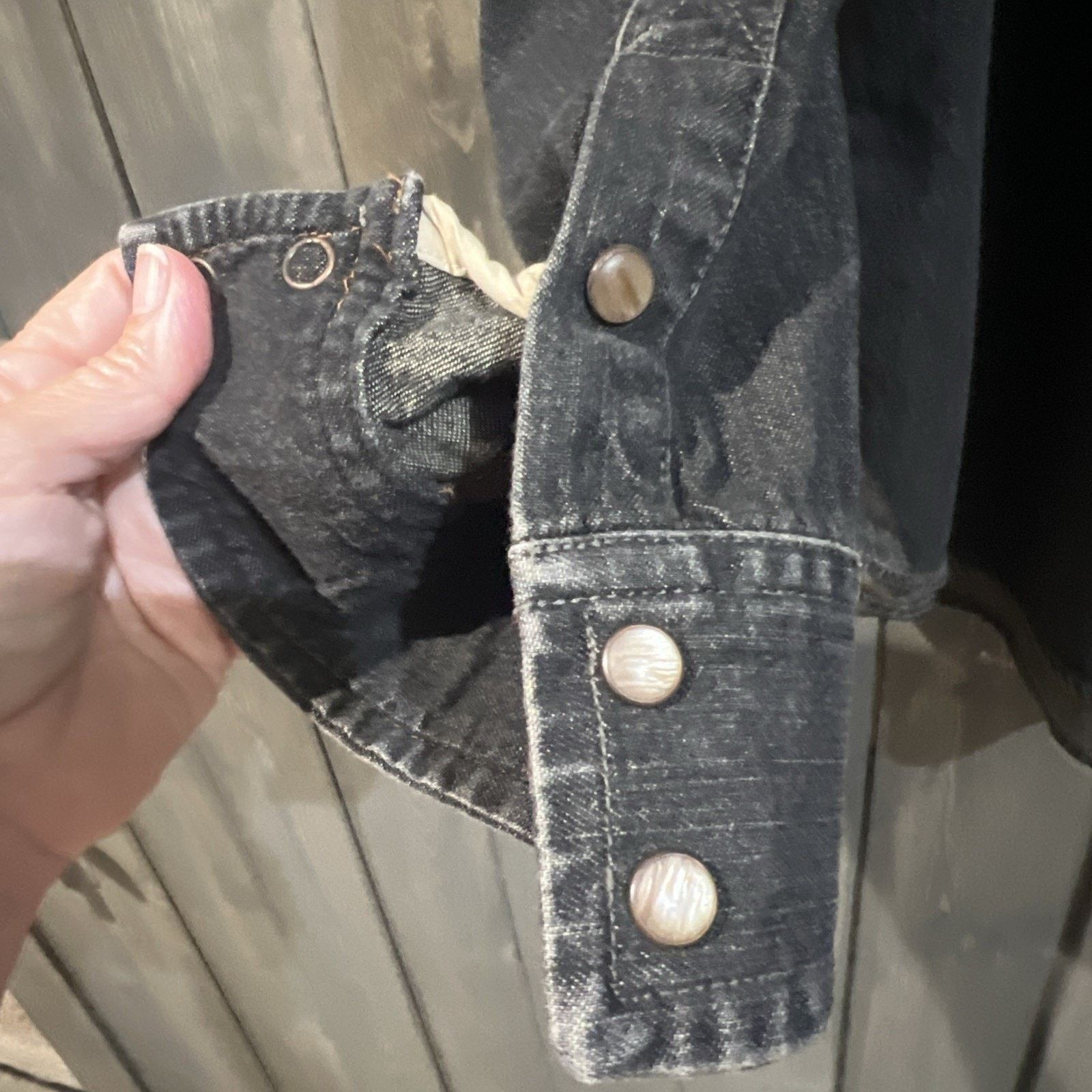 Gap Gap Men's VTG Y2K Black Denim Sz L Pearl Snap Western moto Size US L / EU 52-54 / 3 - 5 Thumbnail