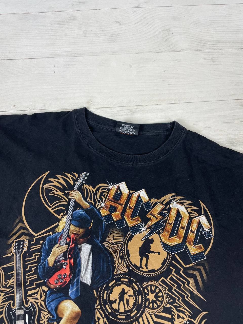 AC/DC Vintage AC/DC 90s Big Logo Rock Band T Shirt Size US XXL / EU 58 / 5 - 2 Thumbnail