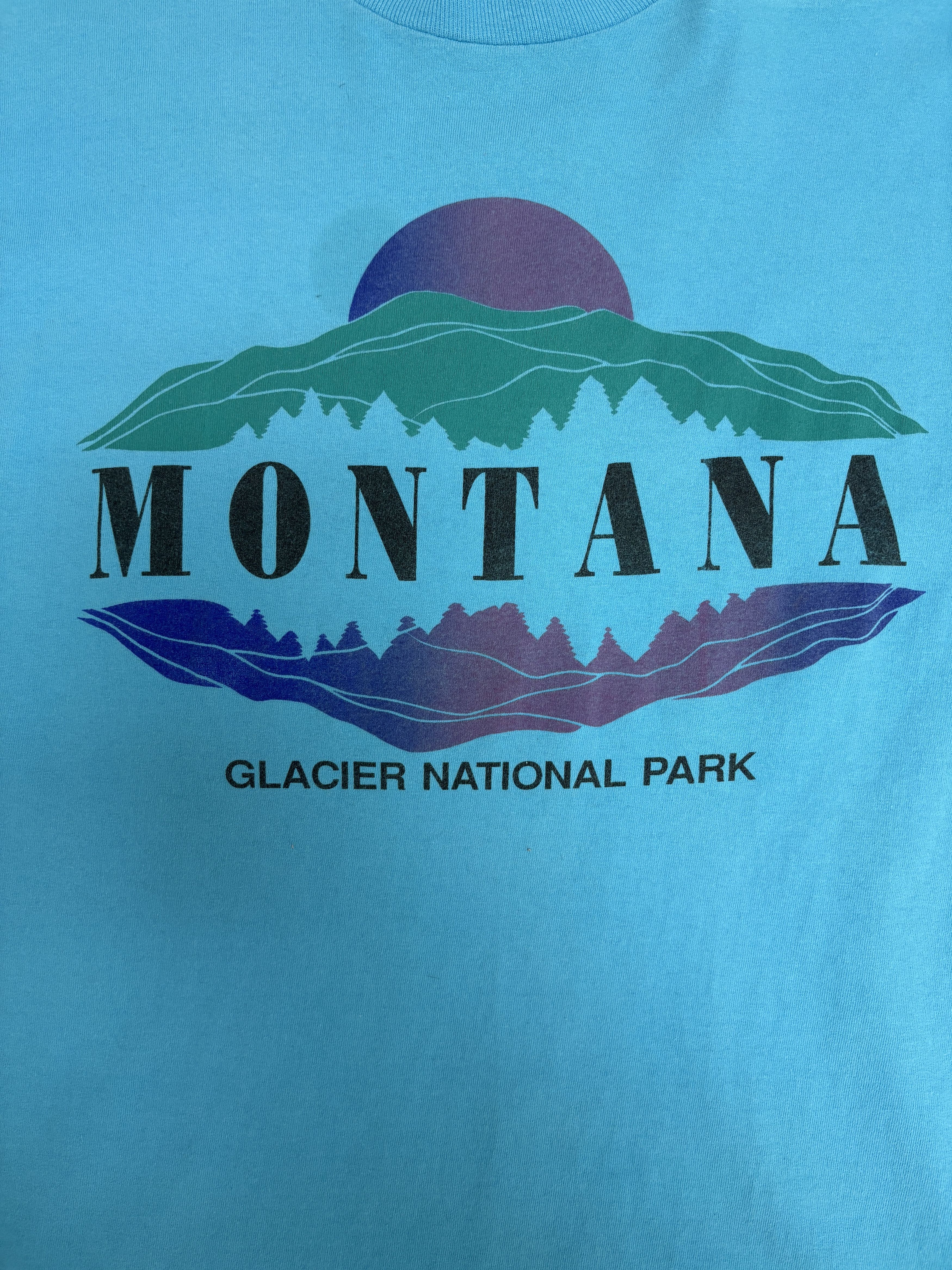 Vintage Glacier National Park Vintage Blue T-Shirt Tee Size US L / EU 52-54 / 3 - 2 Thumbnail