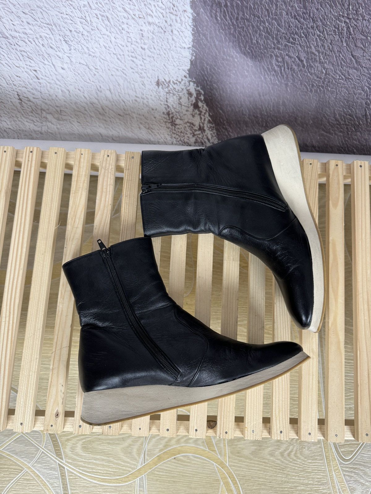 Designer Chie Mihara black leather ankle boots Size US 10 / IT 40 - 11 Thumbnail