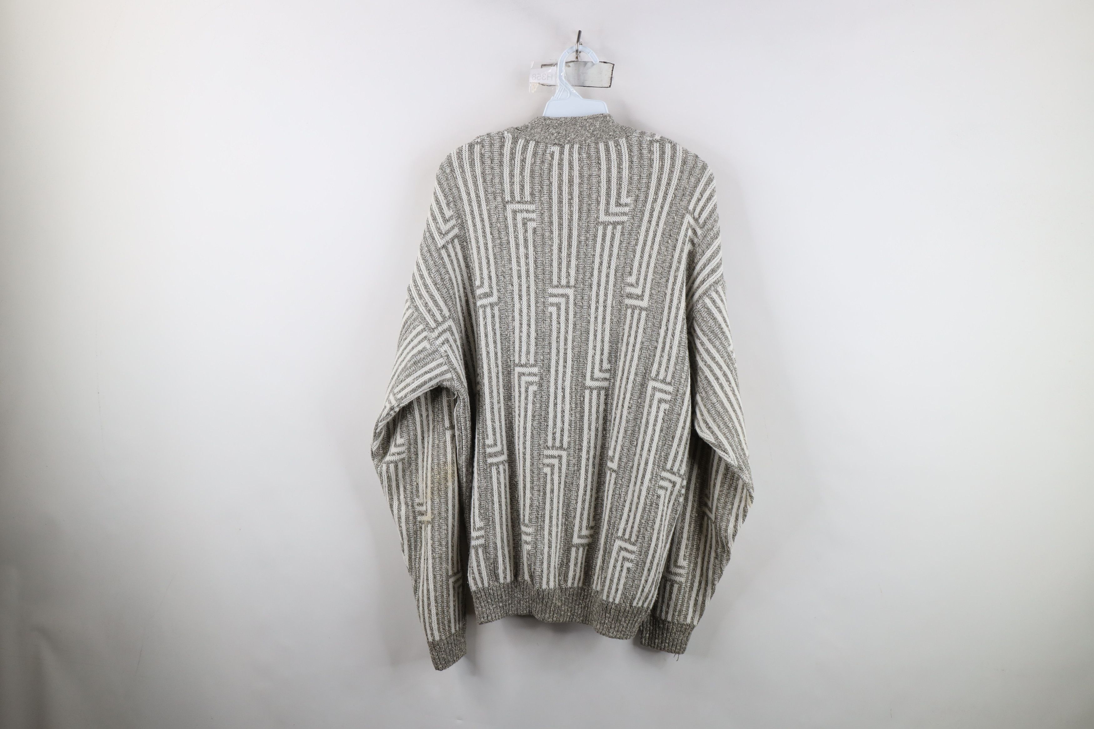 Vintage Vintage 90s Streetwear Striped Knit Button Cardigan Sweater Size US S / EU 44-46 / 1 - 11 Thumbnail