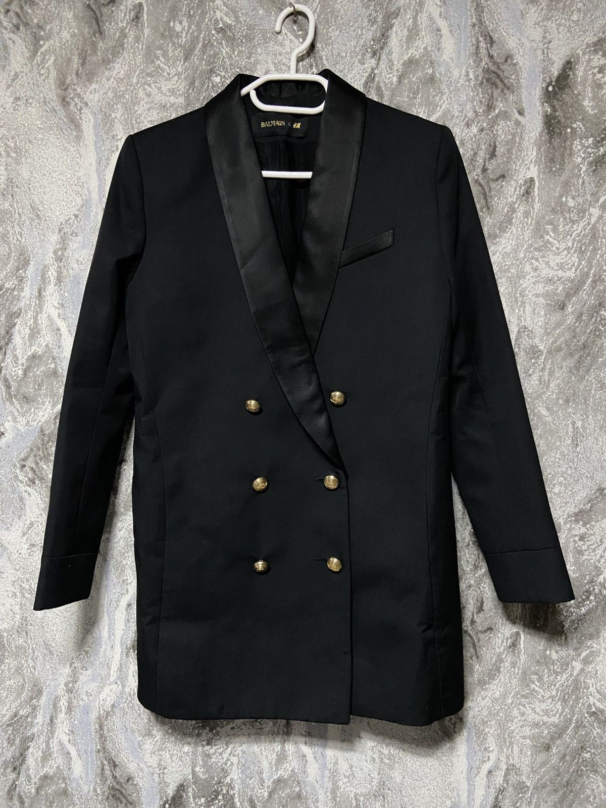 Balmain × H&M Balmain x H&M Black Blazer Jacket Dress Tuxedo Size 40 10 Size S / US 4 / IT 40 - 1 Thumbnail