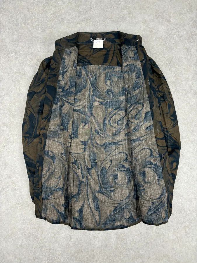 Gianfranco Ferre 2000s Gianfranco Ferré Brown Floral Print Shirt Size US M / EU 48-50 / 2 - 7 Thumbnail