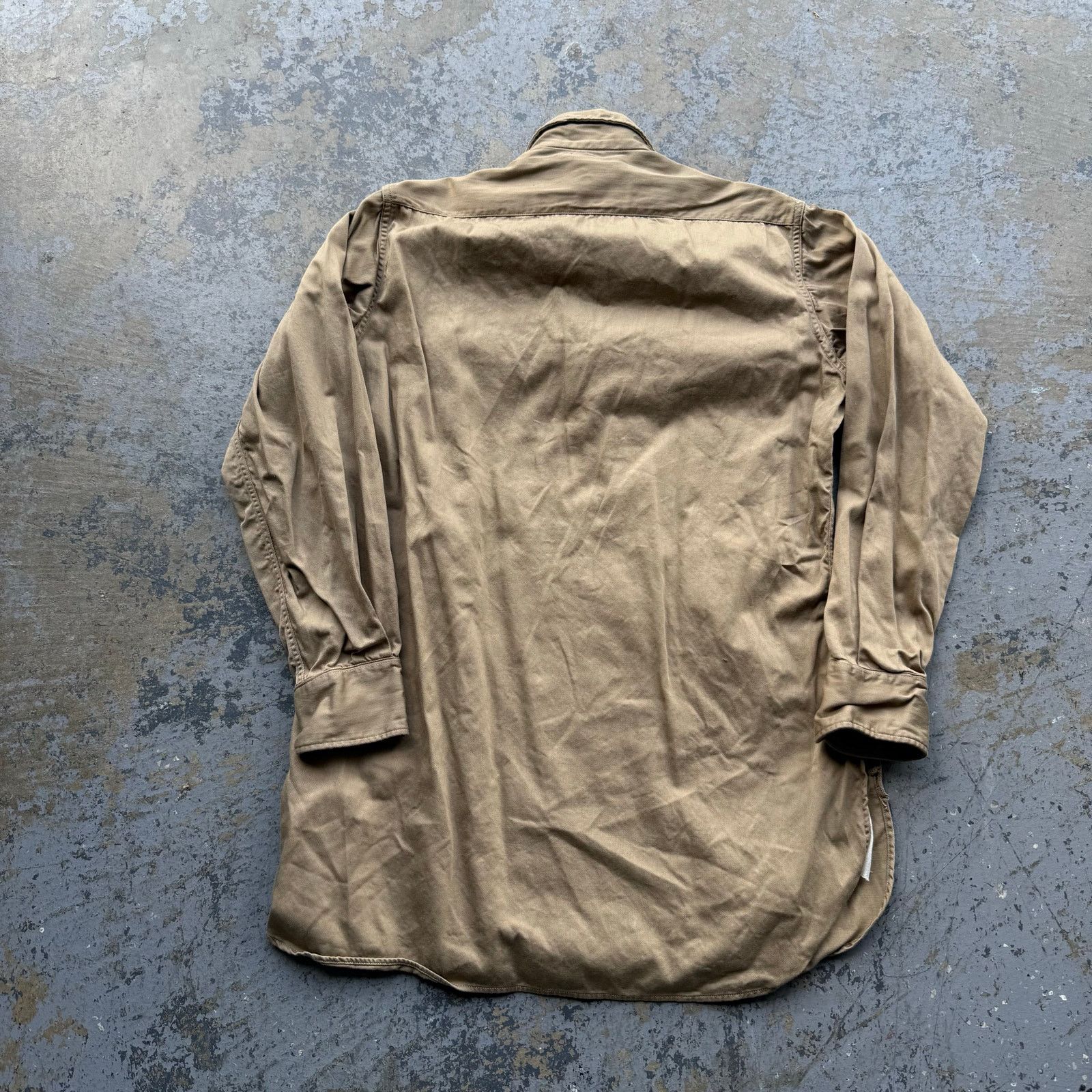 Vintage Vintage 1950s US Army Poplin Khaki Shirt Mens Size US M / EU 48-50 / 2 - 3 Thumbnail