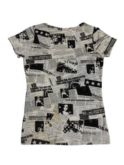 20471120 × Seditionaries Layla Rose Punk Rock Paper Print Tee Size XXS / US 00 / IT 34 - 2 Thumbnail