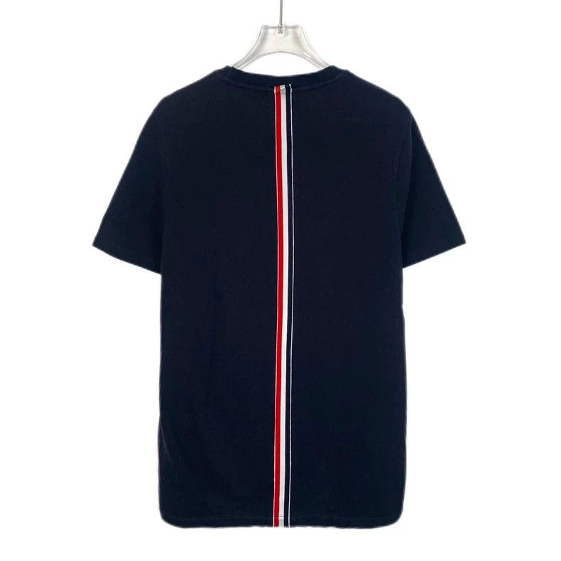 Thom Browne Thom Browne Dark blue striped cotton round-neck short-sleev Size US S / EU 44-46 / 1 - 2 Thumbnail