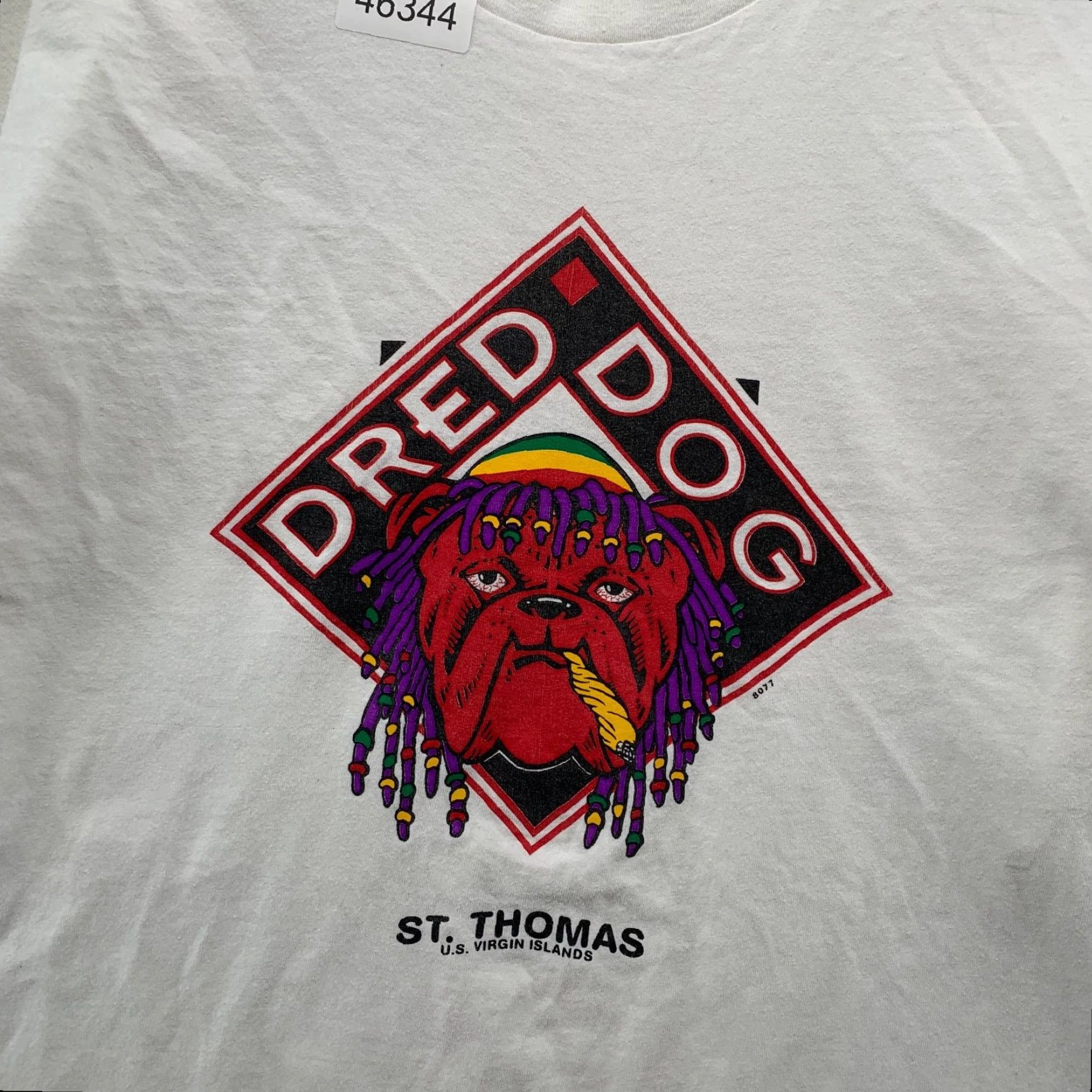 Hanes VINTAGE Hanes Shirt Mens XL White Red Dog Beer Rasta Parody Funny St Thomas Dog Size US XL / EU 56 / 4 - 6 Thumbnail