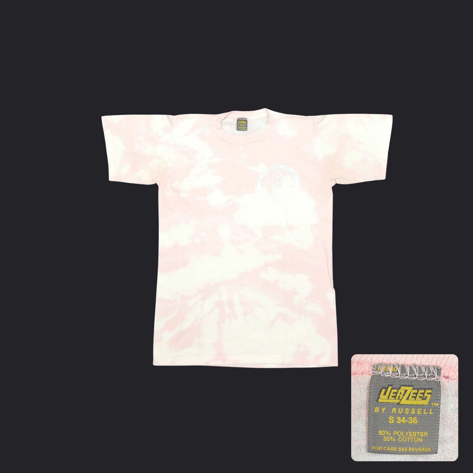 Jerzees 80s Pink Tie Dye Delaware Law Single Stitch Tee S Size US S / EU 44-46 / 1 - 1 Thumbnail