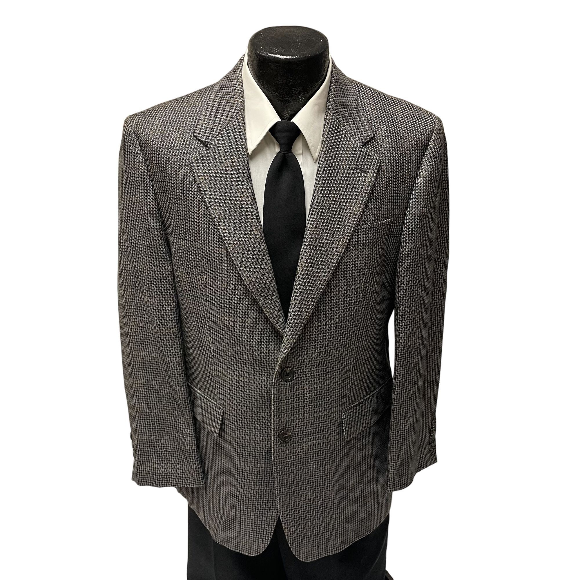 Chaps Ralph Lauren Chaps Ralph Lauren HOUNDSTOOTH Overcheck SILK Sport Coat Size 38R - 1 Thumbnail