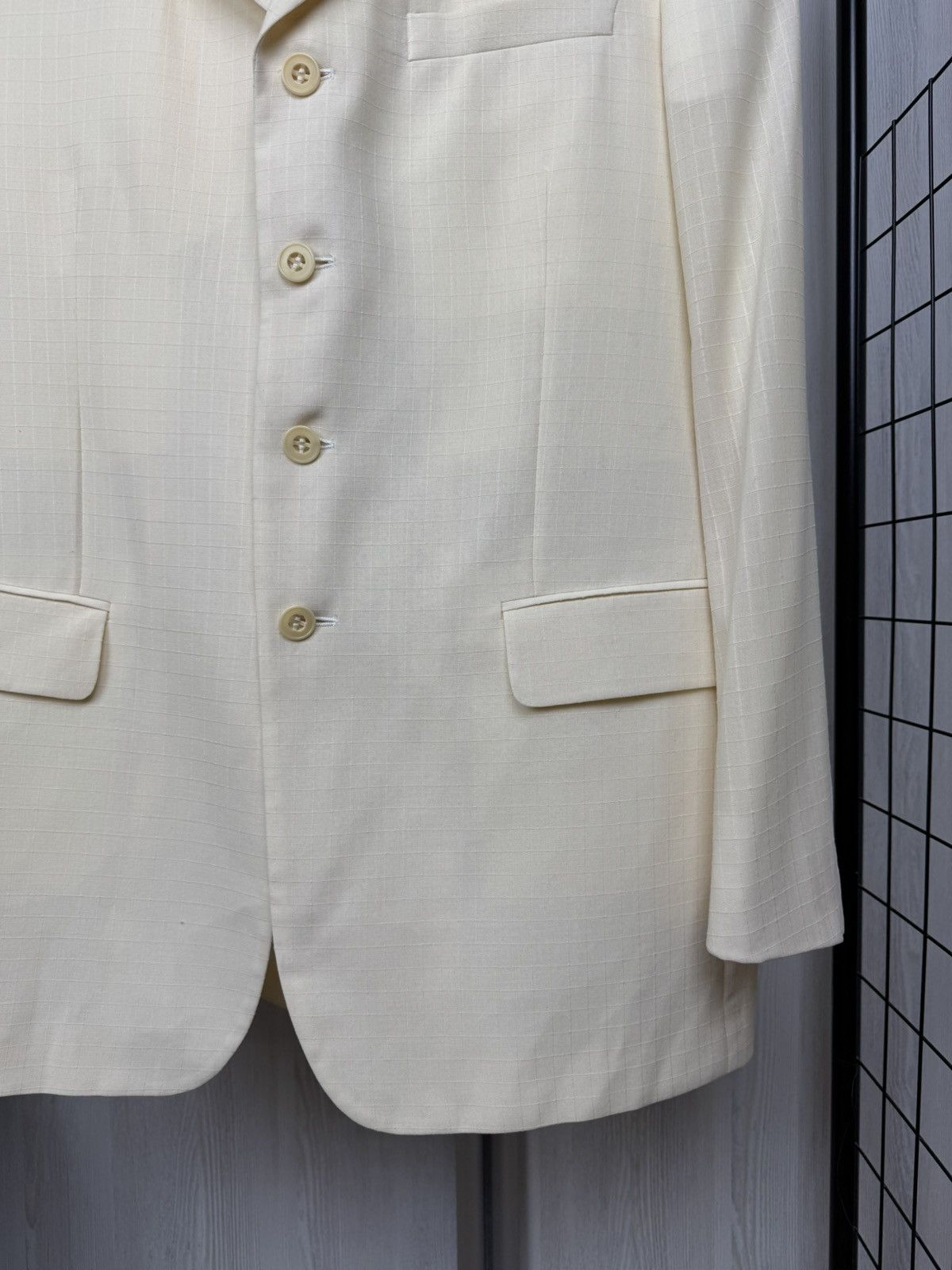Versace Versus Versace yellow wool 4 buttons made in Italy blazer Size 42R - 4 Thumbnail