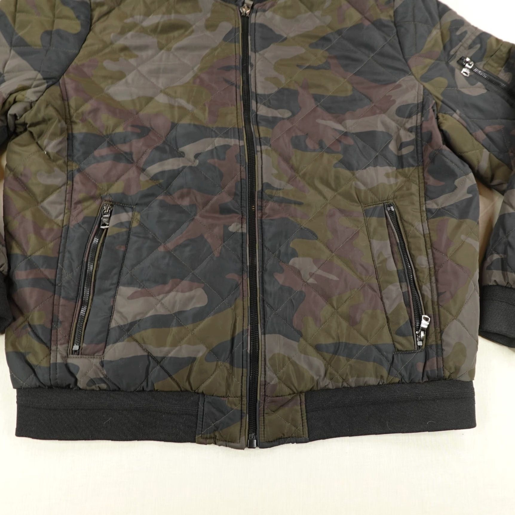 Calvin Klein Calvin Klein Jacket Men Large Green Brown Camo Quilted Puffer Bomber Coat Zip Up Size US L / EU 52-54 / 3 - 3 Thumbnail