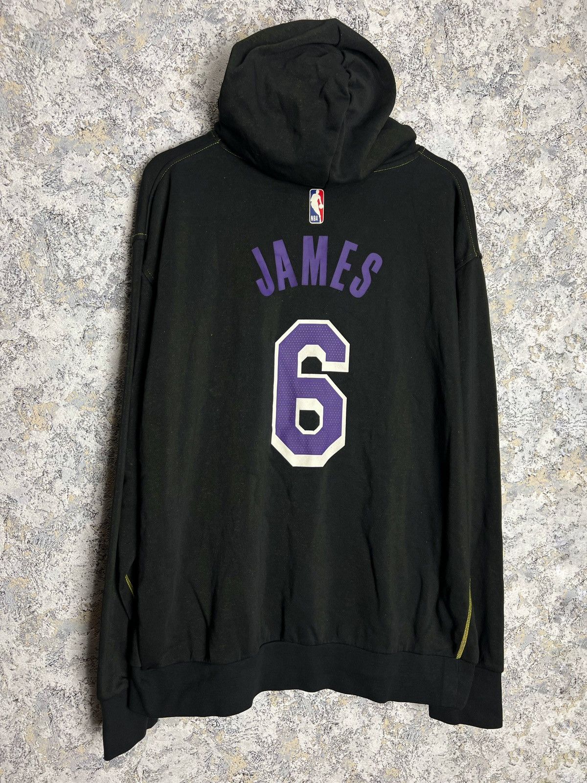 NBA Nike x NBA Lakers James 6 Big Logo Basketball Hoodie Size US XL / EU 56 / 4 - 2 Thumbnail