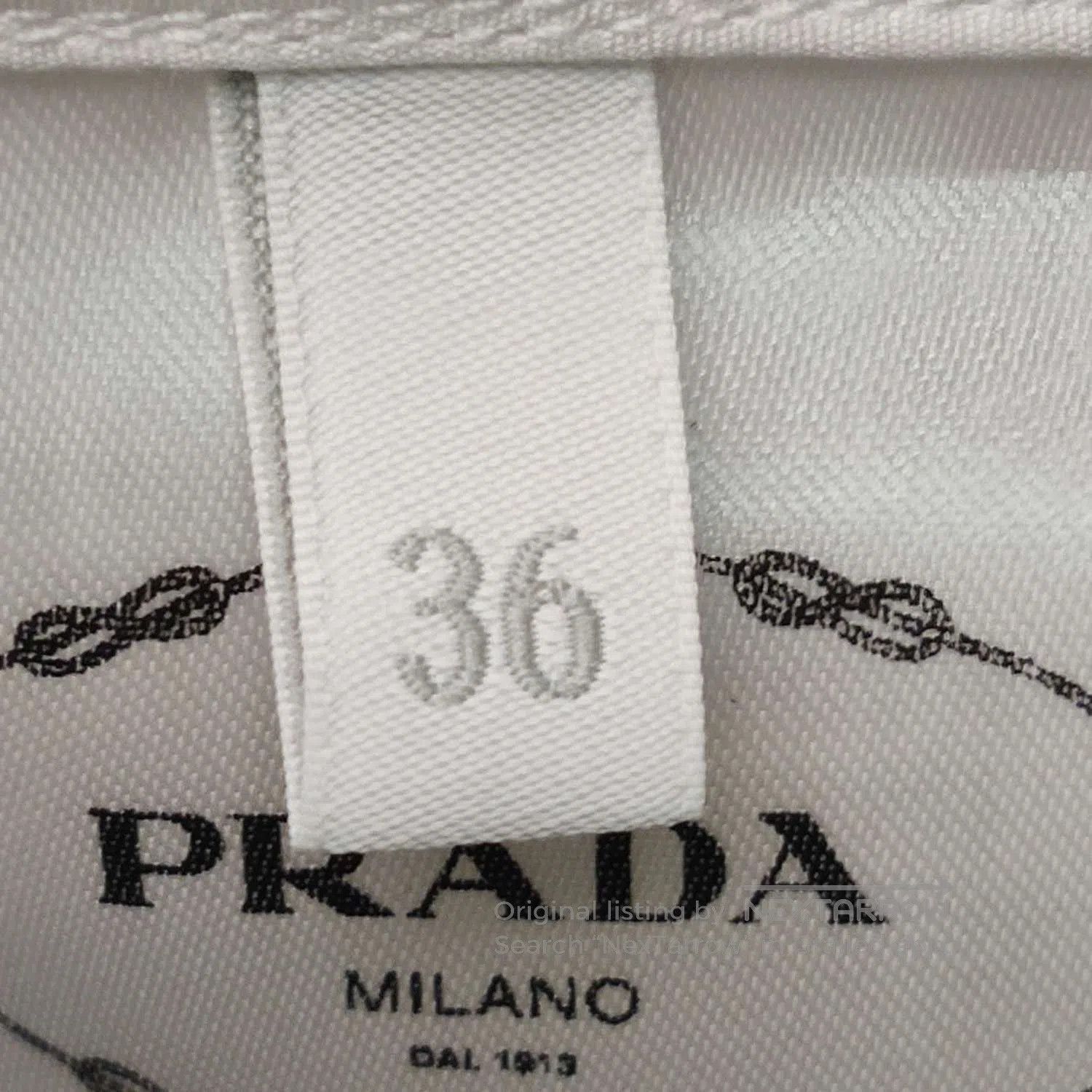 Prada Prada White Cotton Long. Size XXS / US 00 / IT 34 - 5 Thumbnail