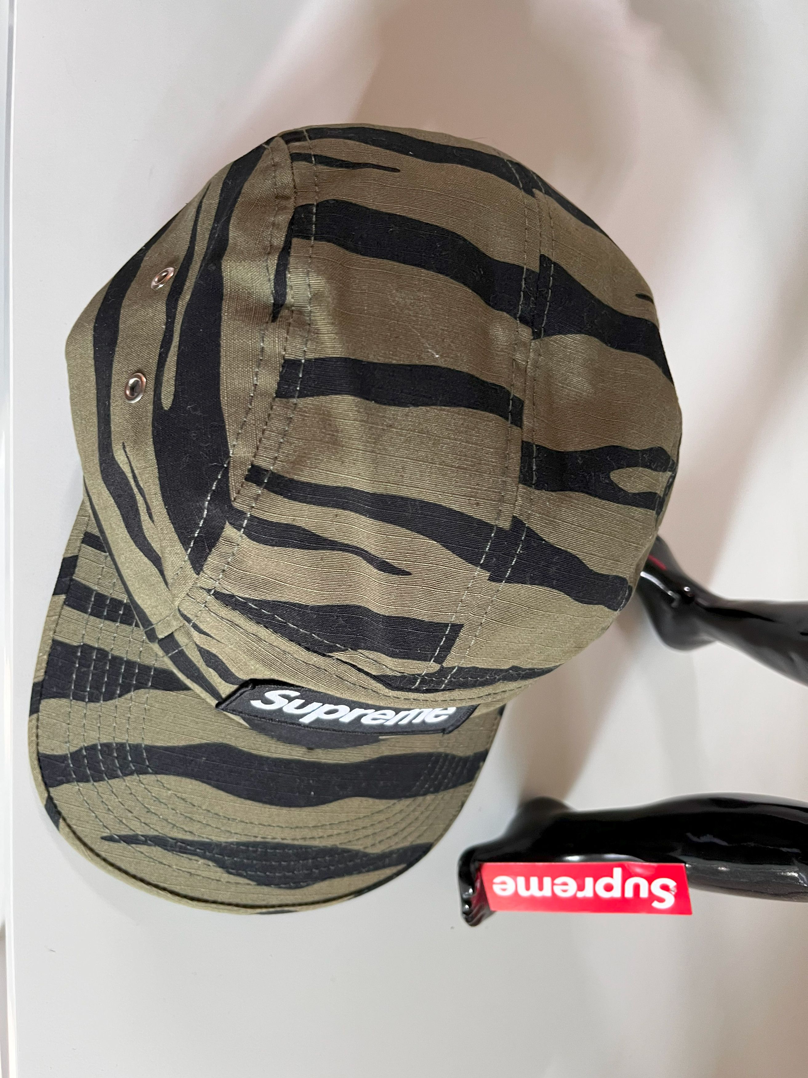 ARCHIVE ICONIC SUPREME ZEBRA PRINT OLIVE CAMP CAP 5 PANEL Accessories