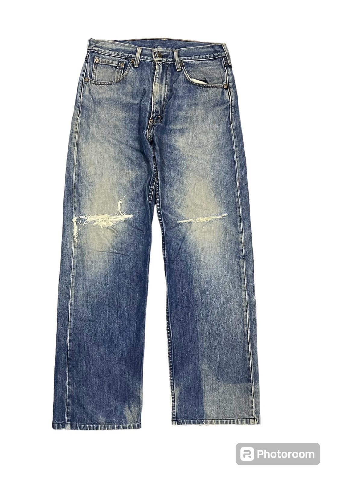 Levi's Vintage Clothing 90s LEVIS 503 J22 DISTRESSED DENIM FADED DESIGN Size US 28 / EU 44 - 2 Thumbnail