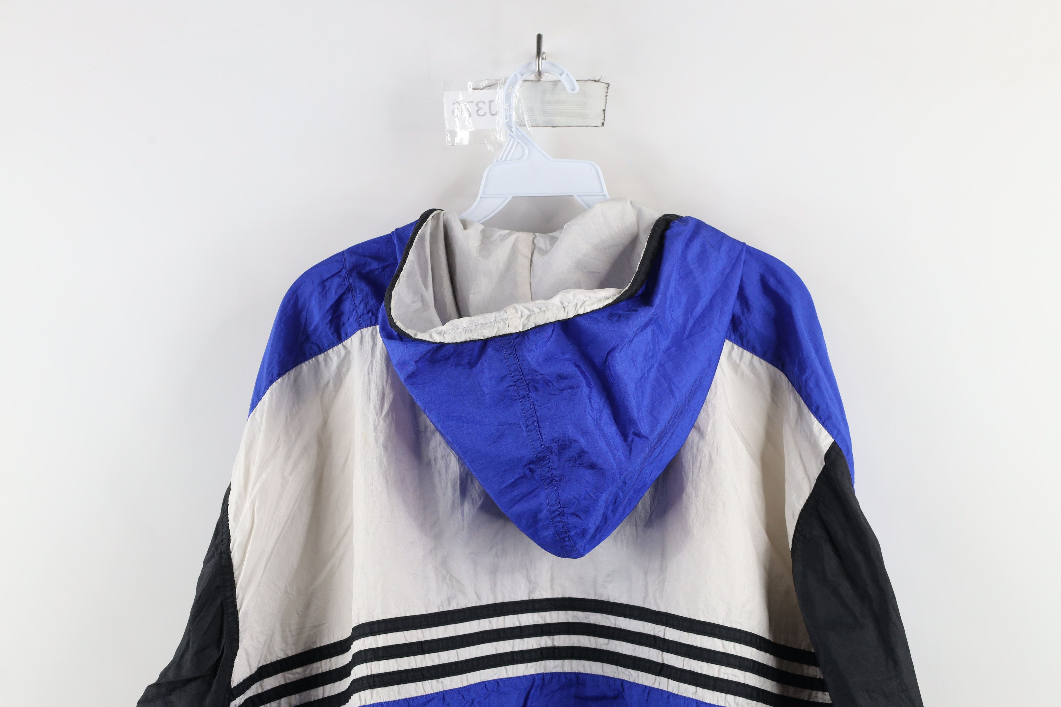 Adidas × Vintage Vintage 90s Adidas Out Striped Half Zip Hooded Anorak Jacket Size US M / EU 48-50 / 2 - 15 Thumbnail
