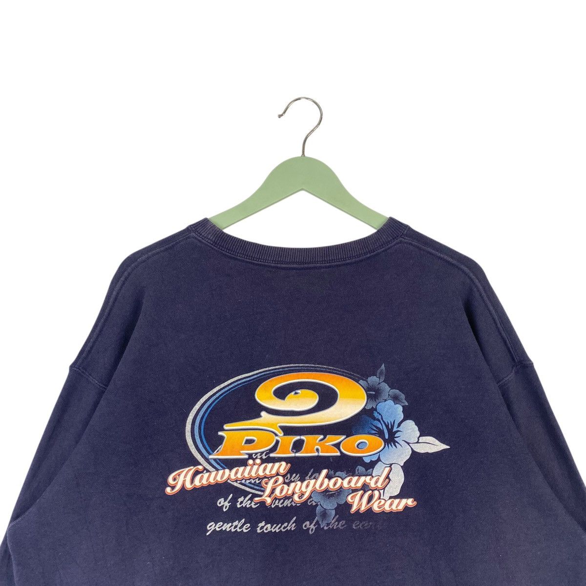 Designer × Vintage Vintage Piko Hawaiian Crewneck Sweatshirt Navy Blue Size L Size US L / EU 52-54 / 3 - 8 Thumbnail