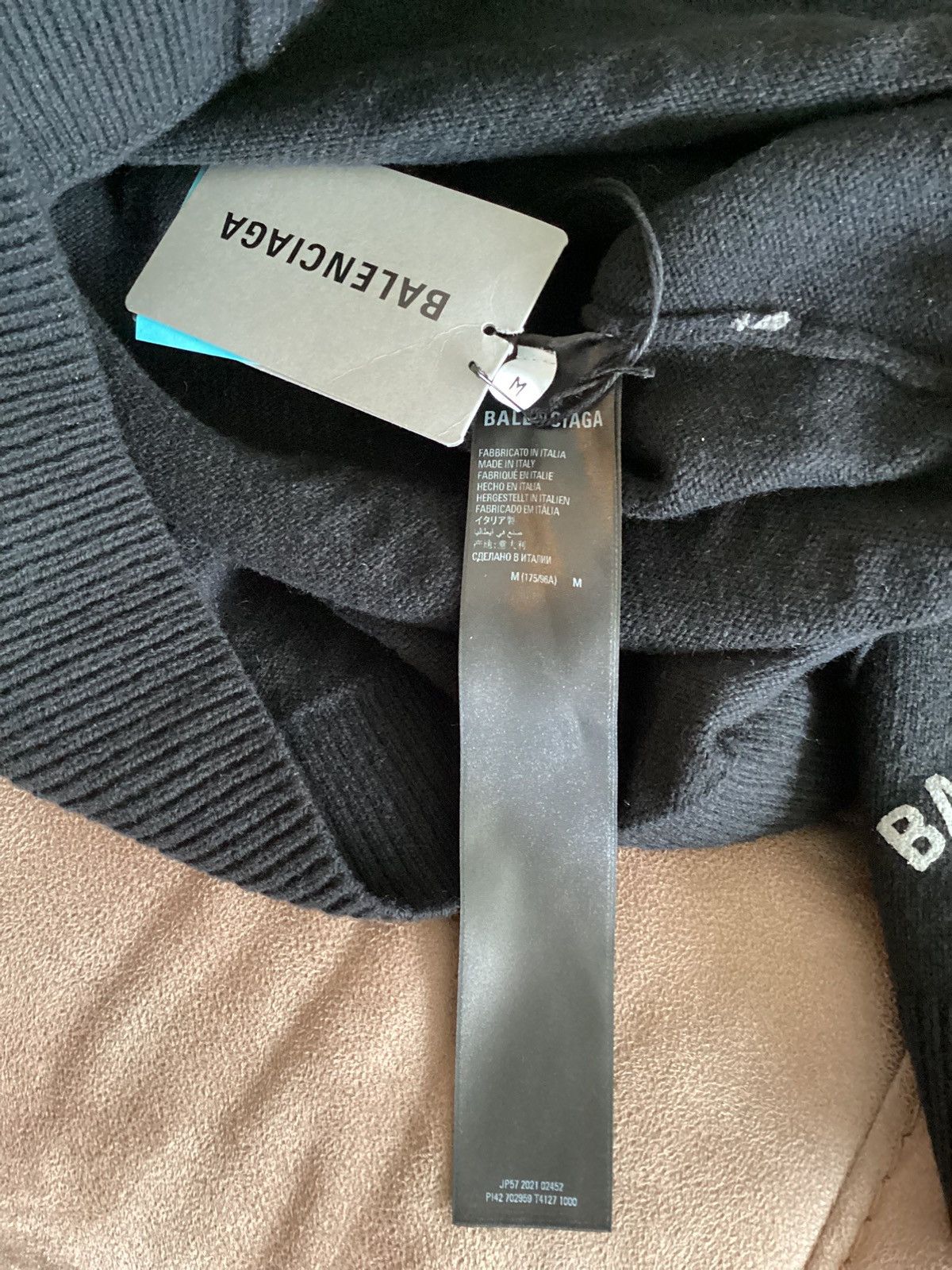 Balenciaga Balenciaga Cashmere Sweater Men's Black Size US M / EU 48-50 / 2 - 3 Thumbnail