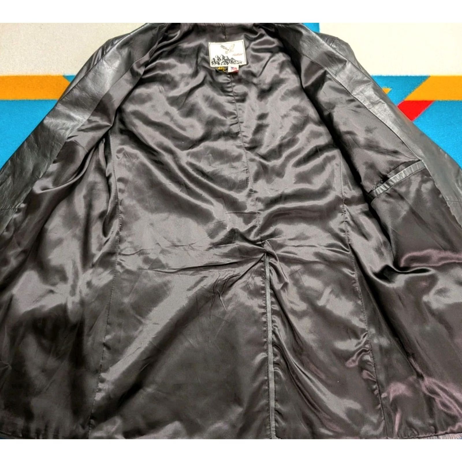 Vintage VINTAGE Adler Leather Jacket USA Made Trench Coat Collared Pockets 2 Button Size 42 Long Black Mens Size US XS / EU 42 / 0 - 3 Thumbnail