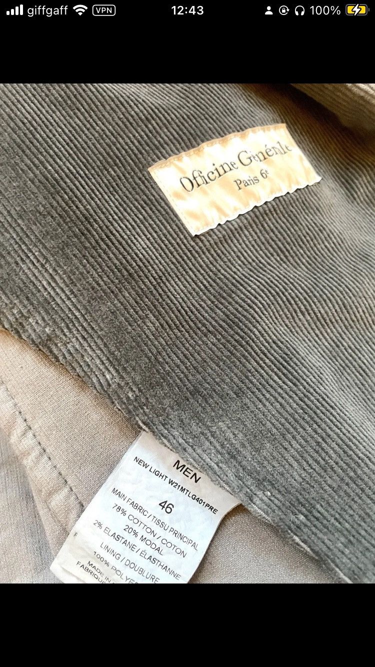 Officine Generale OFFICINE GENERALE Corduroy Blazer EU46 BRAND NEW RRP $540 Size 36R - 10 Thumbnail