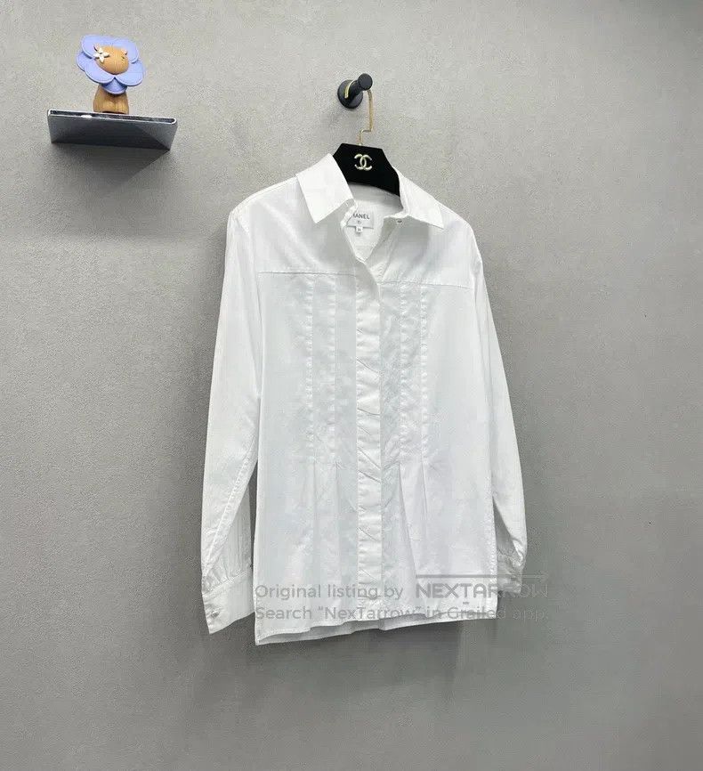 Chanel Chanel Long-sleeved white shirt Size XXS / US 00 / IT 34 - 4 Thumbnail