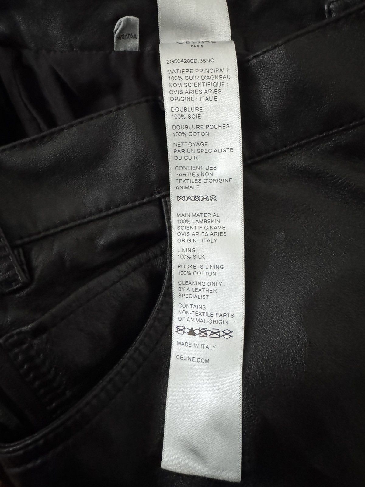Celine Celine Leather Pants Flared 40 Size 27" / US 4 / IT 40 - 16 Thumbnail