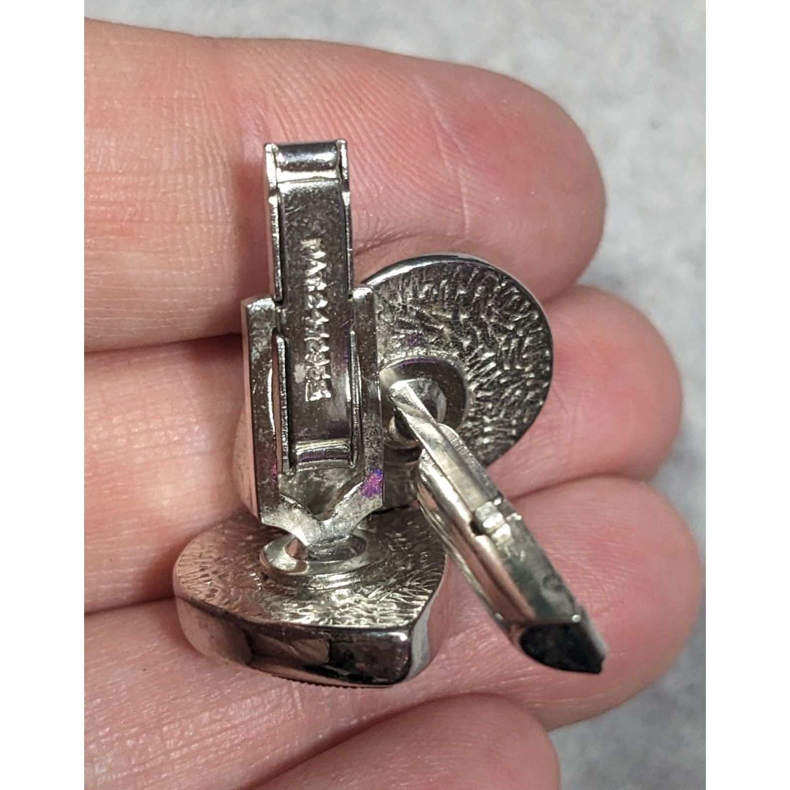 Other Vintage Bohemian Stile Teardrop Silver Tone And Black Cuffli Size ONE SIZE - 5 Thumbnail
