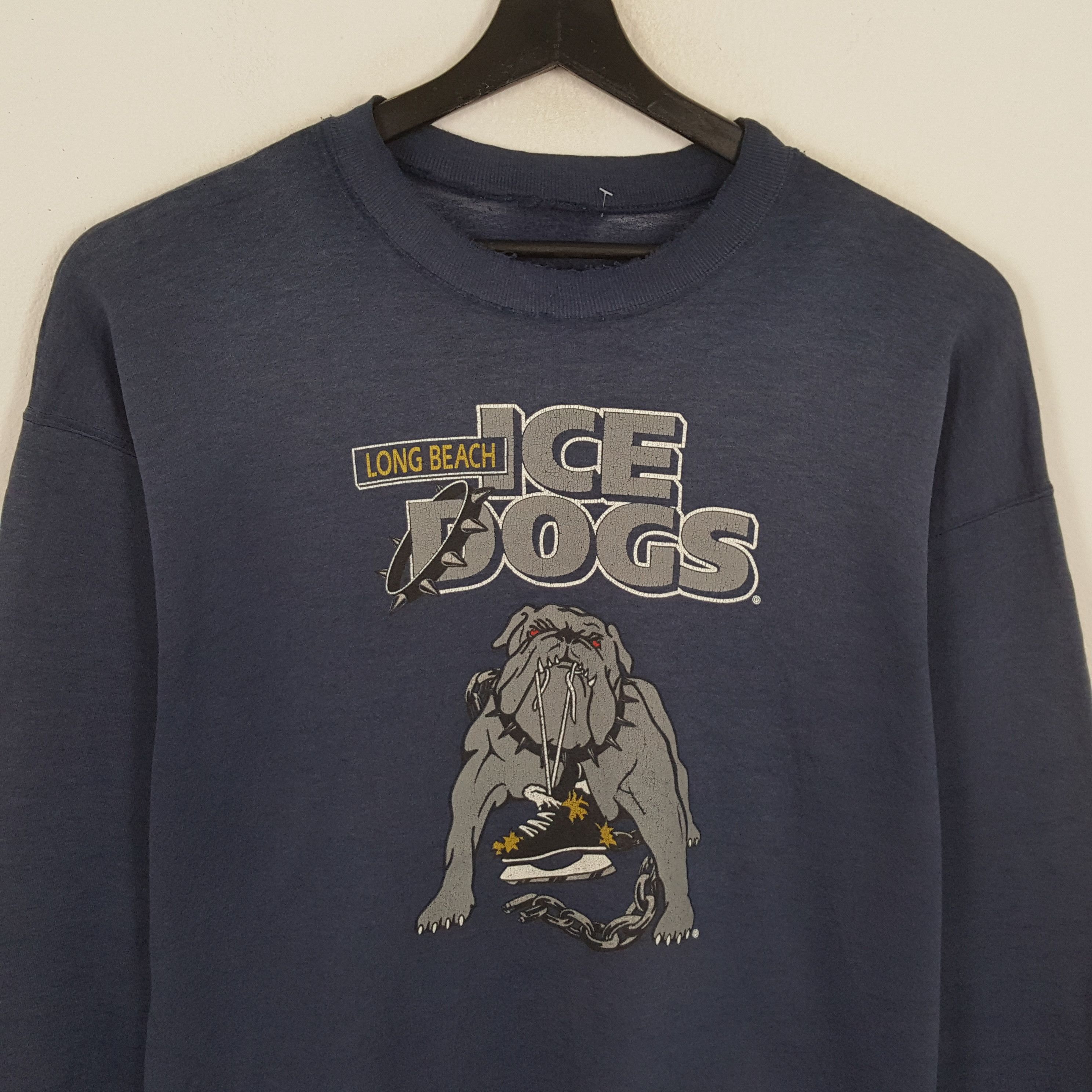 Vintage ICE DOGS Long Beach Streetwear Style Distressed Sweatshirt Size US L / EU 52-54 / 3 - 2 Thumbnail
