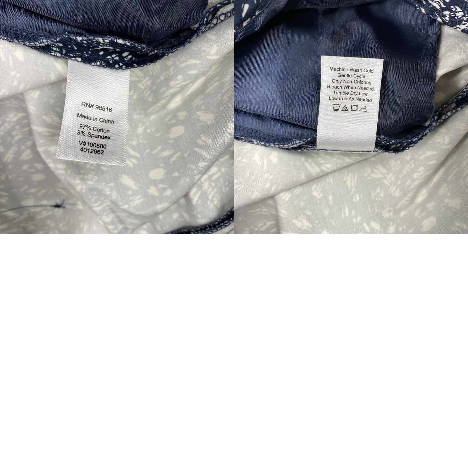 Coldwater Creek Coldwater Creek Pants Women's 14 Blue White Printed Cropped Wide-Leg NWT Size 36" / US 14 / IT 50 - 9 Thumbnail