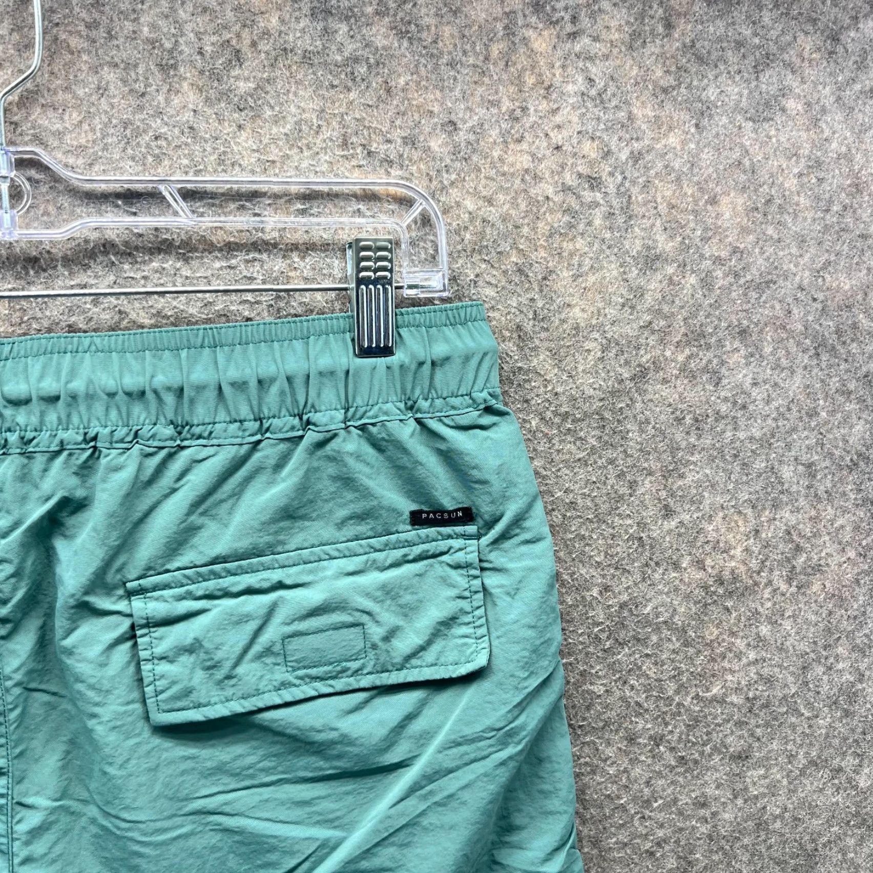 Pacsun Pacsun Shorts Men Medium Green Cargo Nylon Lightweight Drawstring Utility Pocket Size US 31 - 7 Thumbnail