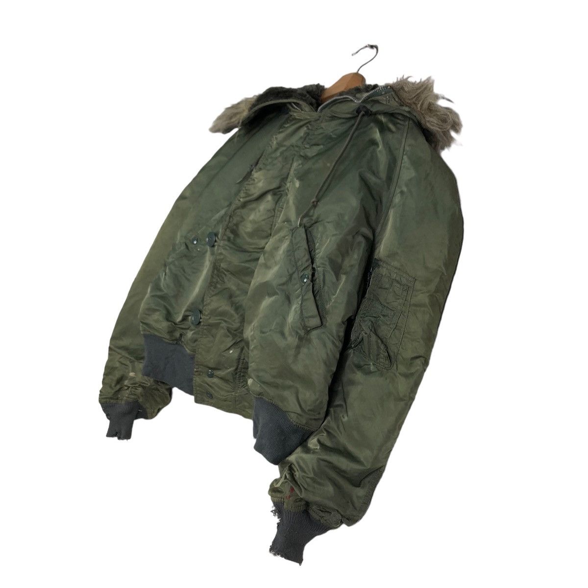 Vintage 🔥Vintage Bomber Jacket Alpha Industries USA Mink Fur Hoodie Size US M / EU 48-50 / 2 - 2 Thumbnail