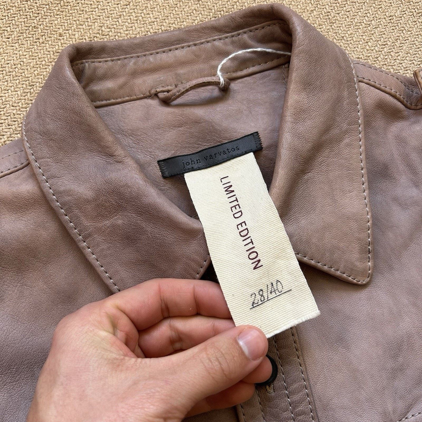 John Varvatos Limited Edition 28/40 Lambskin Leather Shirt Jacket 54 Size US L / EU 52-54 / 3 - 3 Thumbnail