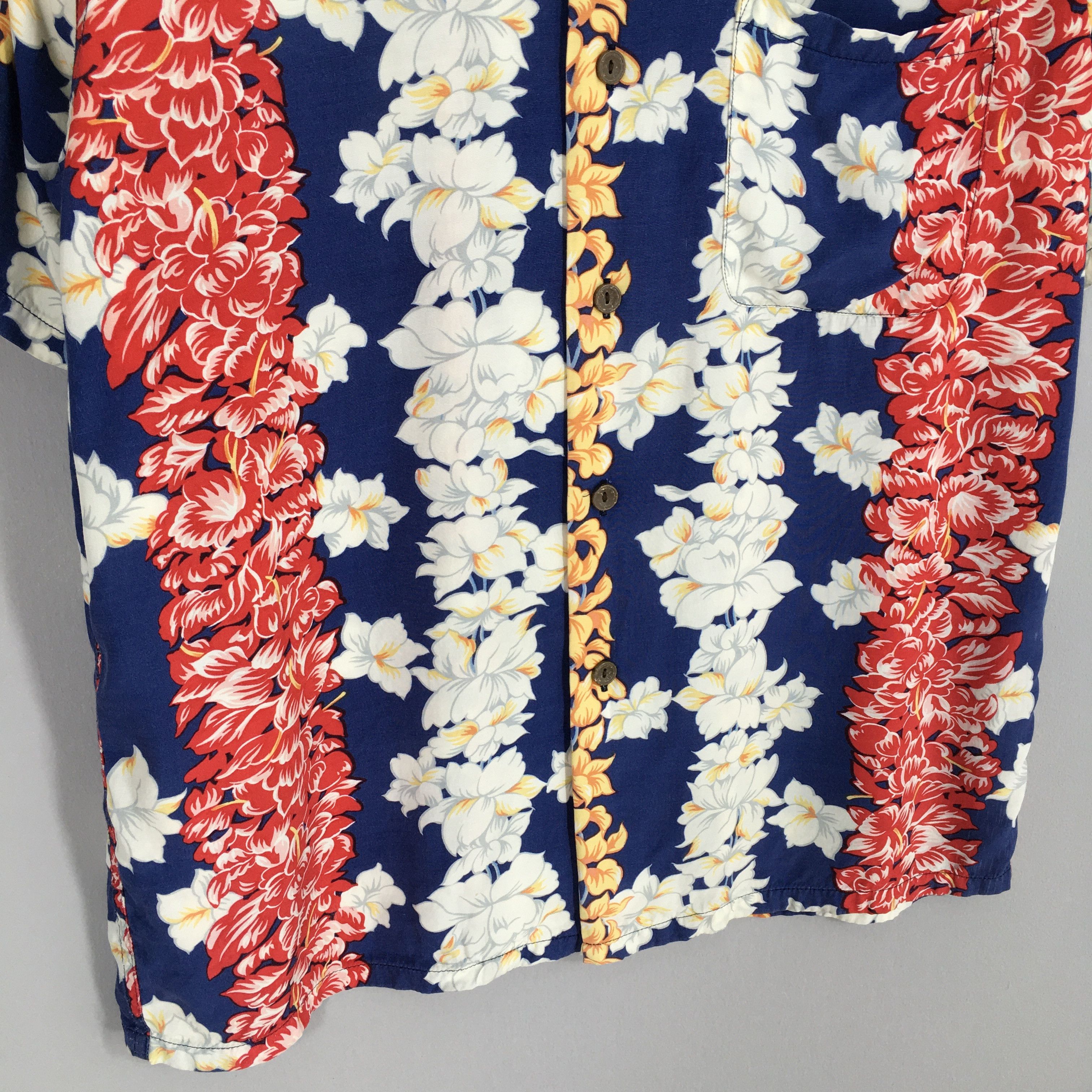 Vintage Vintage 90's Hawaiian Aloha Tropical Flower Hibiscus Shirt Size US L / EU 52-54 / 3 - 4 Thumbnail