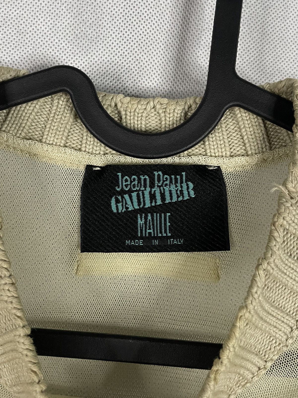 Jean Paul Gaultier × Vintage Jean Paul Gaultier JPG Vintage Striped Mesh Short Sleeve Top Size S / US 4 / IT 40 - 6 Thumbnail