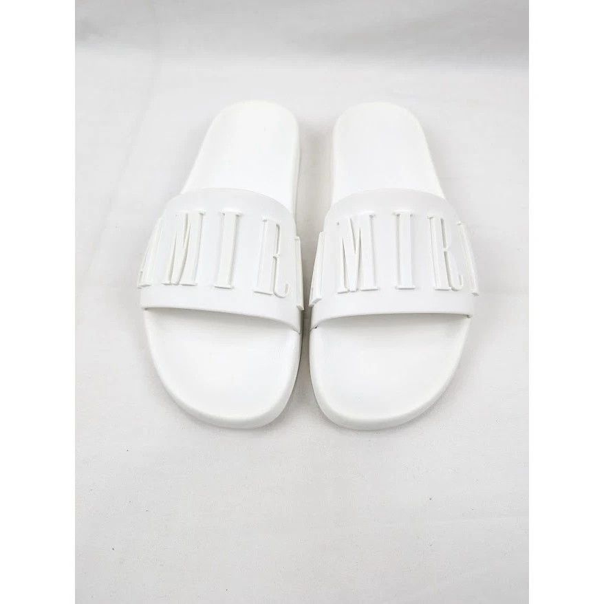 Amiri o1rshd1 Q:7 / Logo Pool Slide in White 43 Size US 10 / EU 43 - 12 Thumbnail