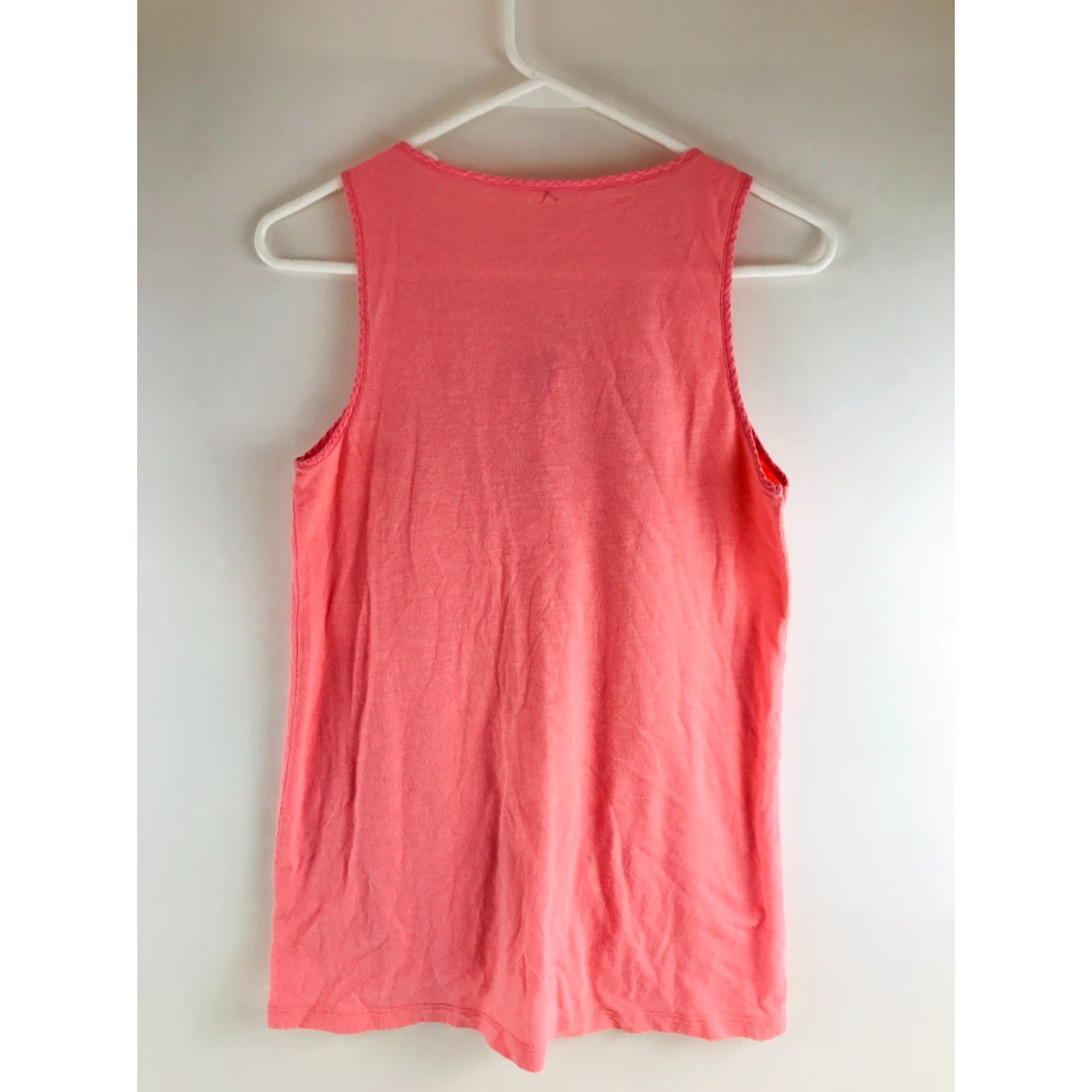 Pinko Sonoma Tank Top Women's Pink Size S Sleeveless Square Neck Lace Tie Lace Detail Size S / US 4 / IT 40 - 2 Thumbnail
