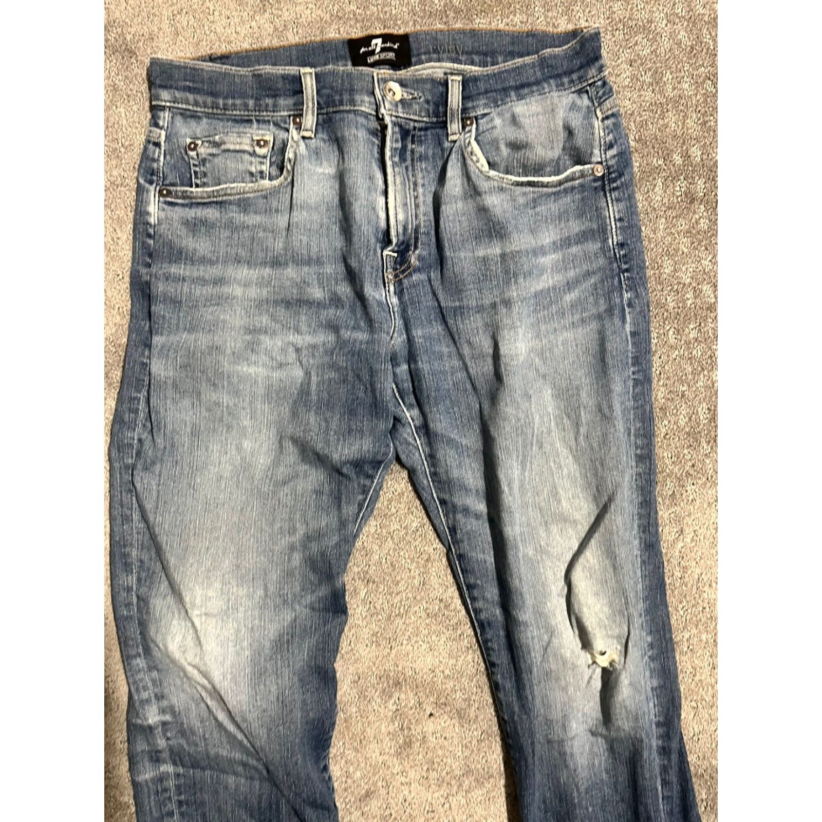 7 For All Mankind 7 FOR ALL MANKIND Jeans Mens 31 Slim Fit Ryley True Skinny Mid-Rise Dark Blue Denim Size US 31 - 2 Thumbnail