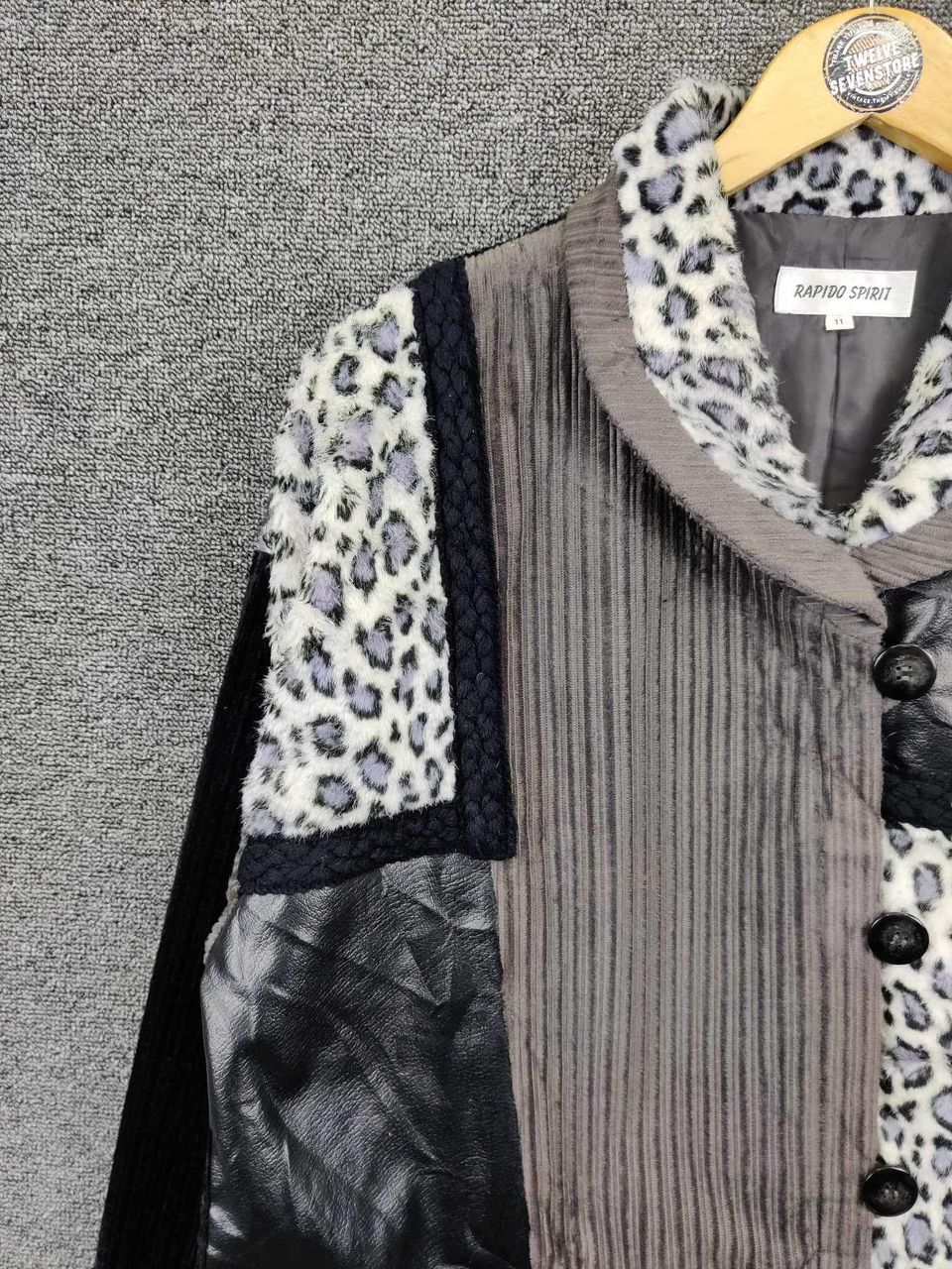 Japanese Brand Rapido Spirit Patchwork Corduroy Suede Leather Jacket Size US L / EU 52-54 / 3 - 6 Thumbnail
