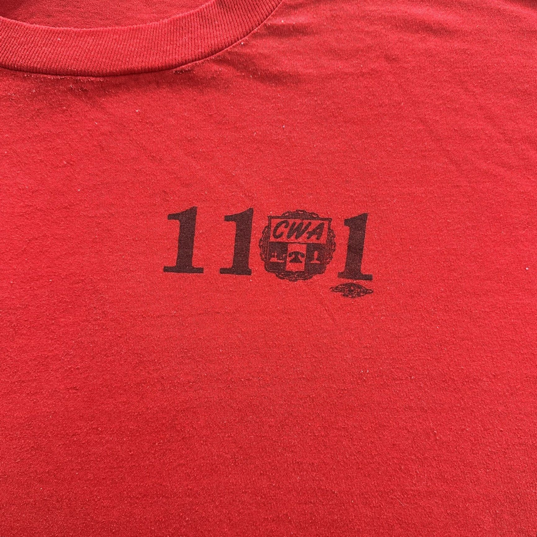 Vintage VINTAGE CWA Union Graphic T-Shirt Men XL Red 90s Workwear Vintage Communications Size US XL / EU 56 / 4 - 6 Thumbnail