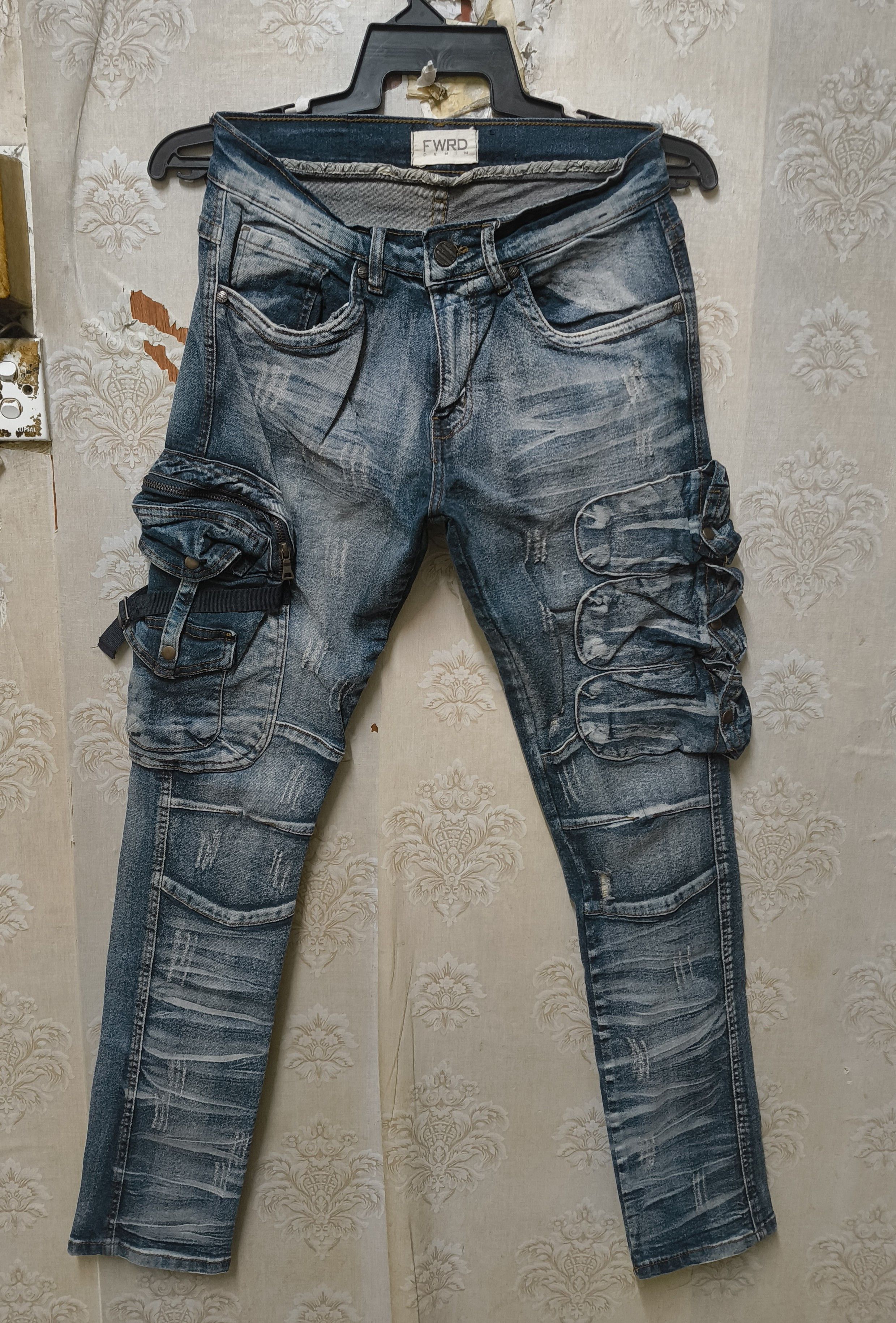 Japanese Brand FWRD Tactical Cargo Jeans Skinny fit Size US 32 / EU 48 - 9 Thumbnail