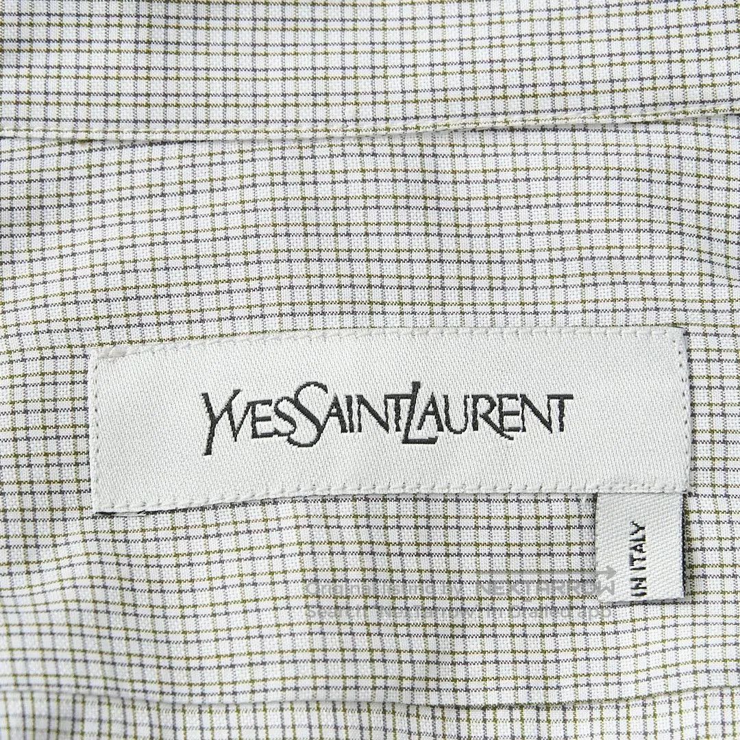 Saint Laurent Paris Saint Laurent Men's Logo Plaid Shirt. Size US M / EU 48-50 / 2 - 6 Thumbnail