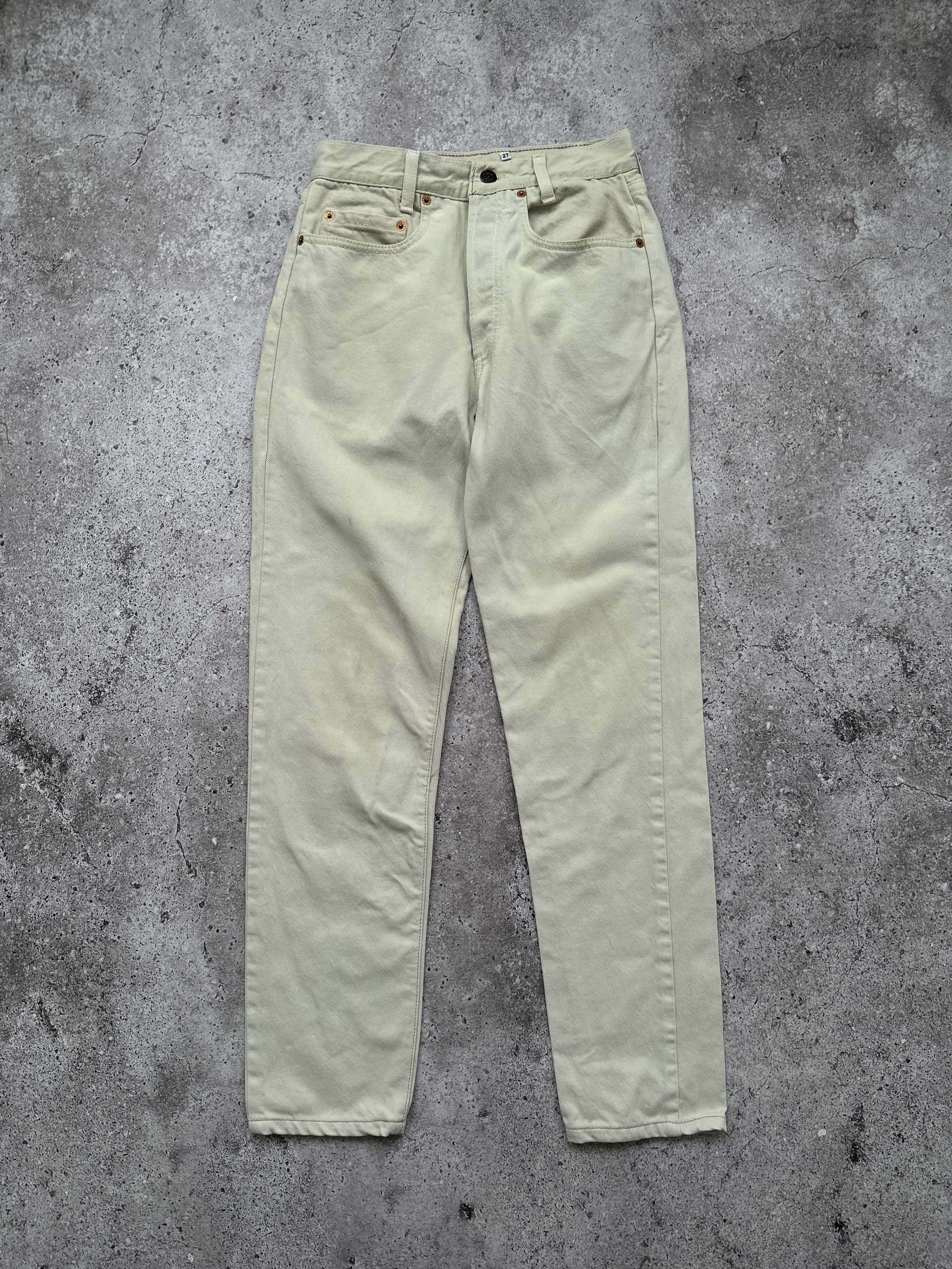 Levi's Vintage Levi's Cream Denim Pants Jeans Size 27" / US 4 / IT 40 - 5 Thumbnail